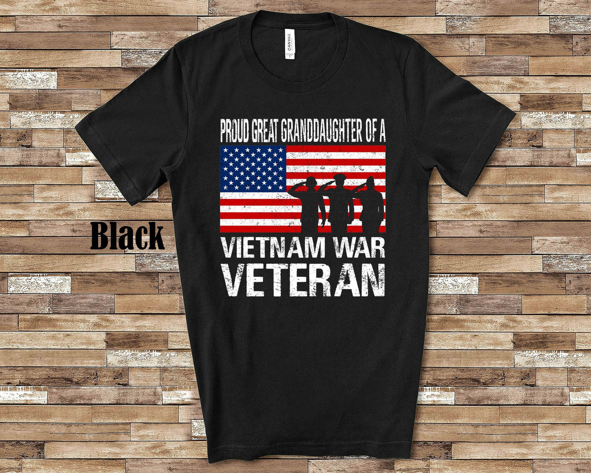Proud Great Granddaughter of a Vietnam War Veteran Family Shirt Great Grandfather Vet Matching Memorial Day or Veterans Day Tshirt Graphic Tee – Warm & Stylish · Top Pick For Any Outfit