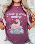 Special Education Teacher Tee Shirt with Whimsical Unicorn Your Words Matter Creative Dreamcore Speech Apraxia Therapist Tee with Stars Graphic Tee – Feel-Good Design · Trending Graphic Apparel