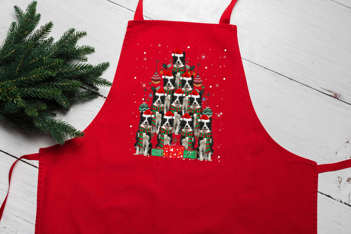 Baking Apron Border Collie Dog Christmas Cooking Apron Unique Xmas Gift Idea BBQ Kitchen Apron For Women And Men Holiday Season Graphic Tee – Easygoing Wear · Perfect For Daily Wear