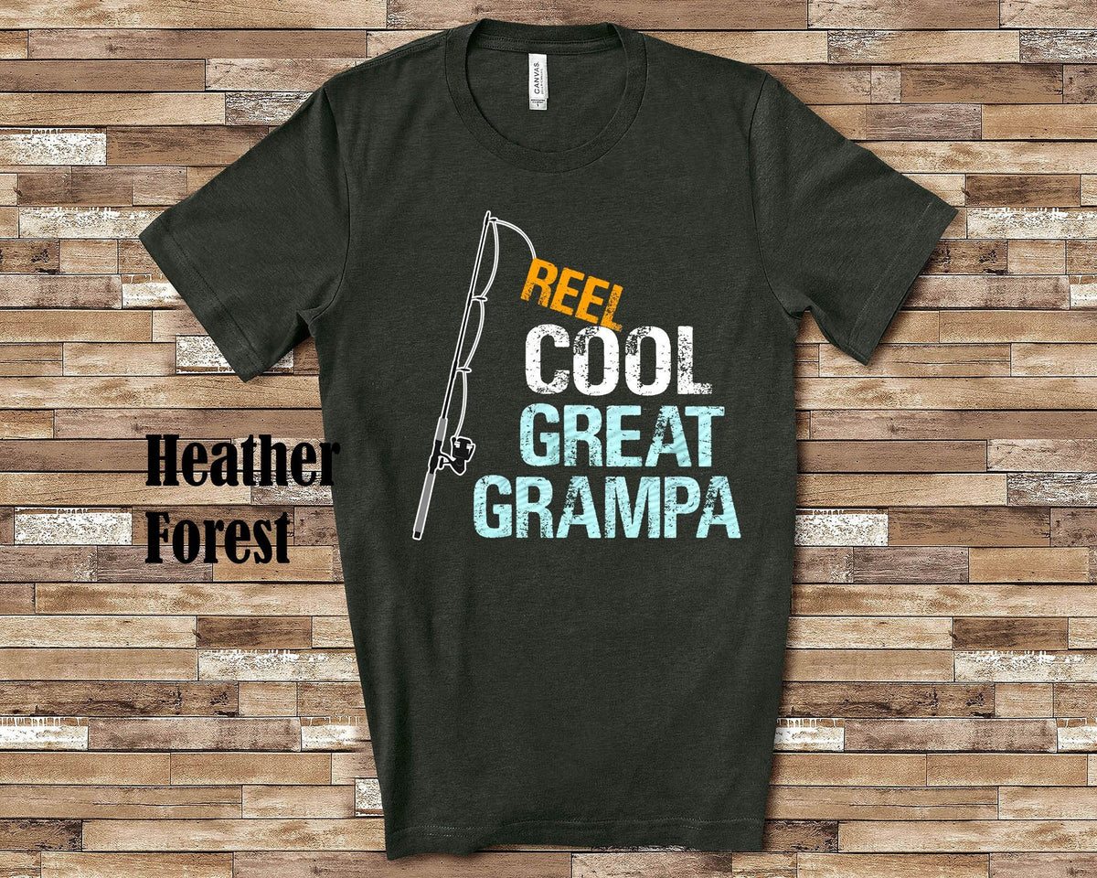 Reel Cool Great Grampa Shirt Tshirt Great Grandpa Gift from Granddaughter Grandson Birthday Christmas Fathers Day Gifts Graphic Tee – Soft Feel · Perfect For Daily Wear