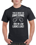 Brother In Law Birthday TShirt Gifts Presents This Is What An Awesome Brother In Law Looks Like Christmas Gift Unisex Top Graphic Tee – Easygoing Wear · Perfect For Daily Wear