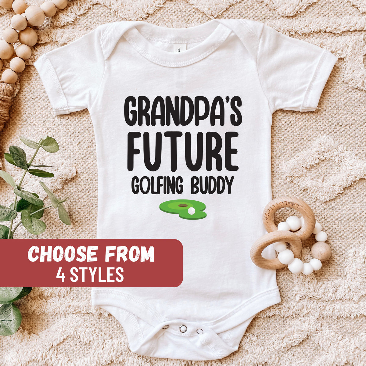 Golf Baby Bodysuit Cute Grandpa Baby Bodysuit Baby Announcement Bodysuit Newborn Gift Grandpa39s Future Golfing Buddy Baby Bodysuit Graphic Tee – Warm & Stylish · Great Gift For Fans