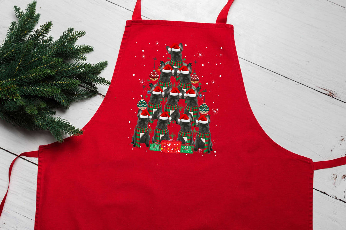 Baking Apron French Bulldog Dog Christmas Cooking Apron Unique Xmas Gift Idea BBQ Kitchen Apron For Women And Men Holiday Season Graphic Tee – Aesthetic Look · Great Gift For Fans