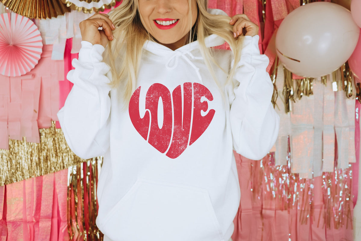 Retro Love Heart Valentines Day ShirtValentines Day Shirts For WomanHeart ShirtCute Valentine ShirtValentines Day GiftValentines Gift Graphic Tee – Cozy Vibes · Top Pick For Any Outfit