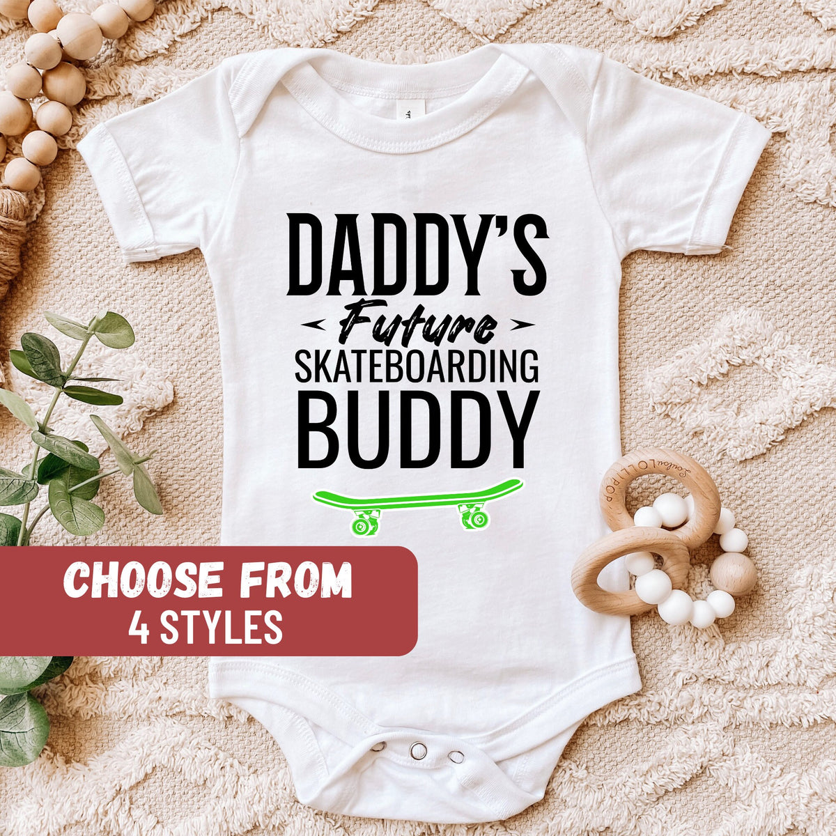 Skater Baby Bodysuit Cute Skateboard Baby Bodysuit Skateboarding Baby Bodysuit Baby Tee Daddy39s Future Skateboarding Buddy Baby Bodysuit Graphic Tee – Aesthetic Look · Trending Graphic Apparel