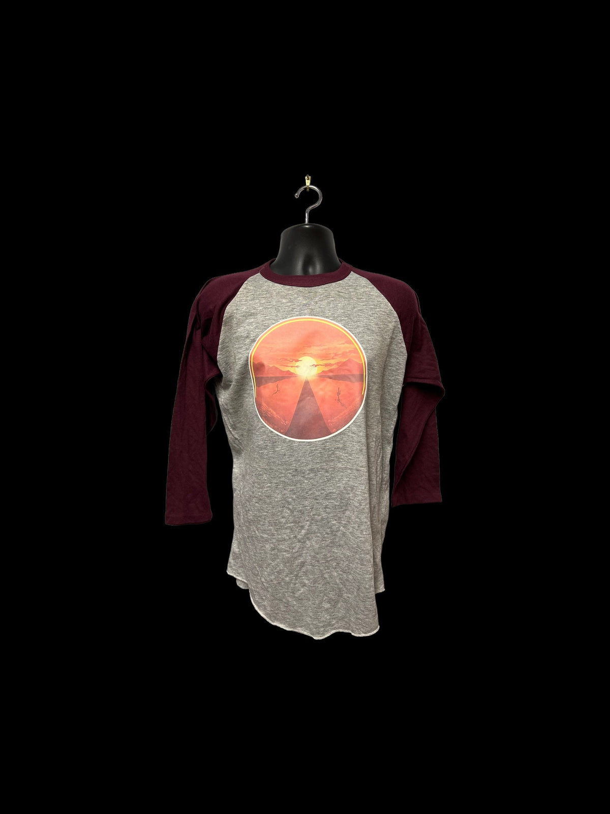 Vintage 1974 desert sunset graphic decal baseball t shirt E277 Graphic Tee – Soft Feel · High-Quality Print