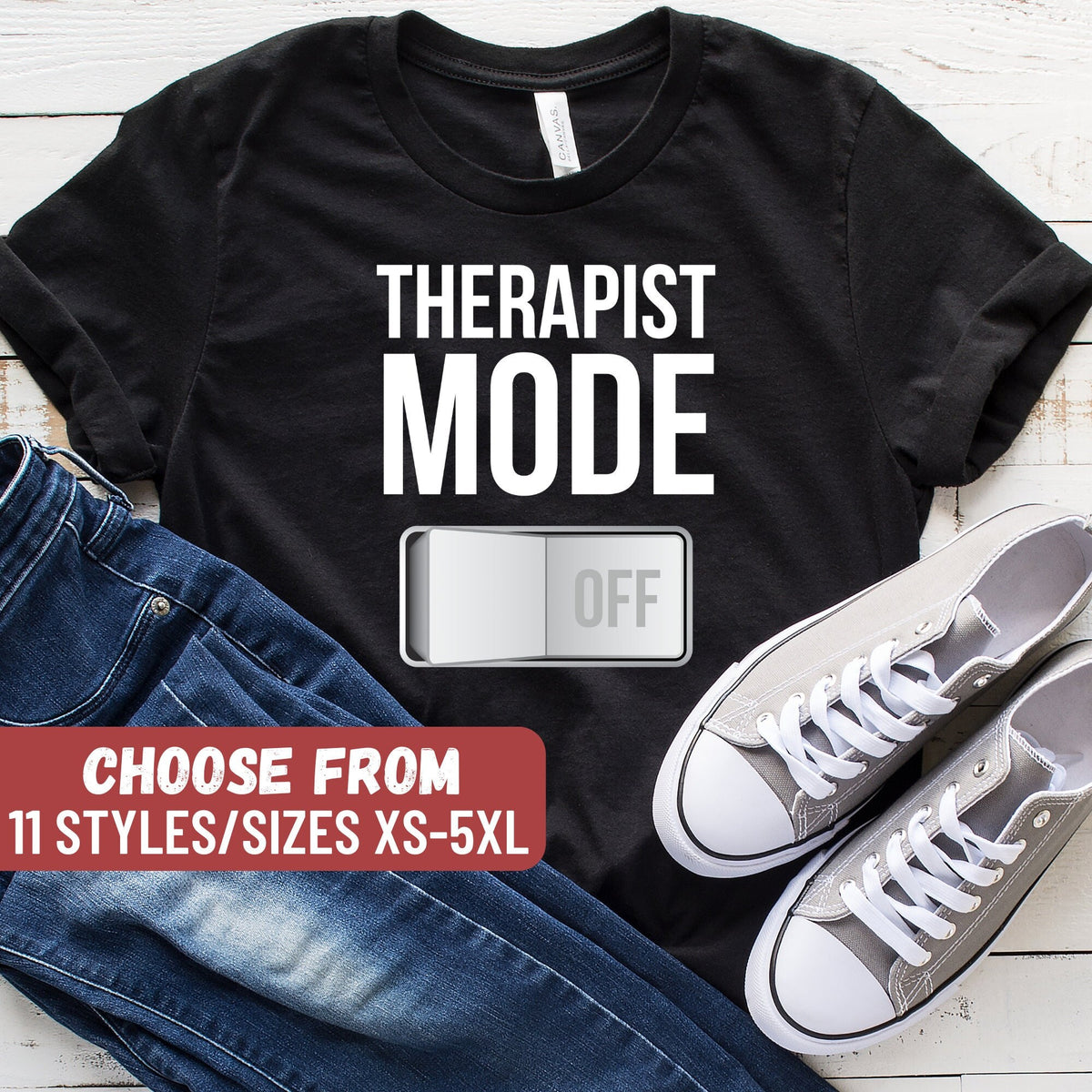 Therapist Shirt Social Worker Shirt Psychologist Counselor Shirt Gift For Therapist Funny Therapist Shirt Therapist Mode Off TShirt Graphic Tee – Cozy Vibes · Must-Have Style