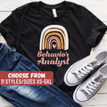 Registered Behavior Technician Shirt Aba Therapist Gift Rbt Shirt Behavior Tech Shirt RBT Gift Behavior Analyst Rainbow TShirt Graphic Tee – Bold Style · High-Quality Print