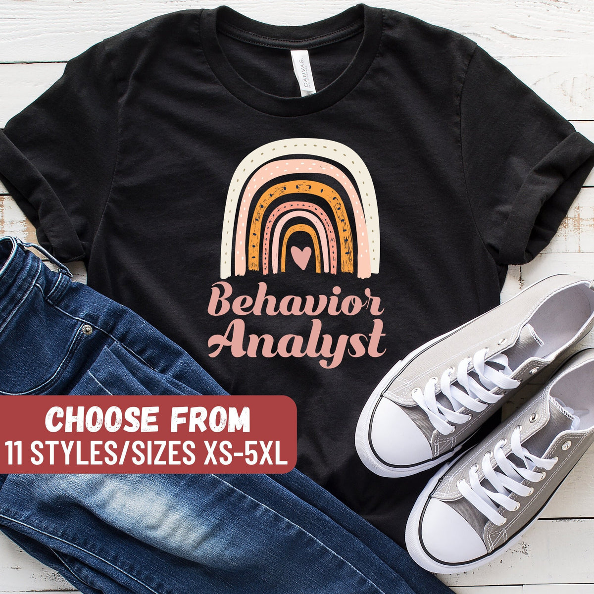 Registered Behavior Technician Shirt Aba Therapist Gift Rbt Shirt Behavior Tech Shirt RBT Gift Behavior Analyst Rainbow TShirt Graphic Tee – Bold Style · High-Quality Print
