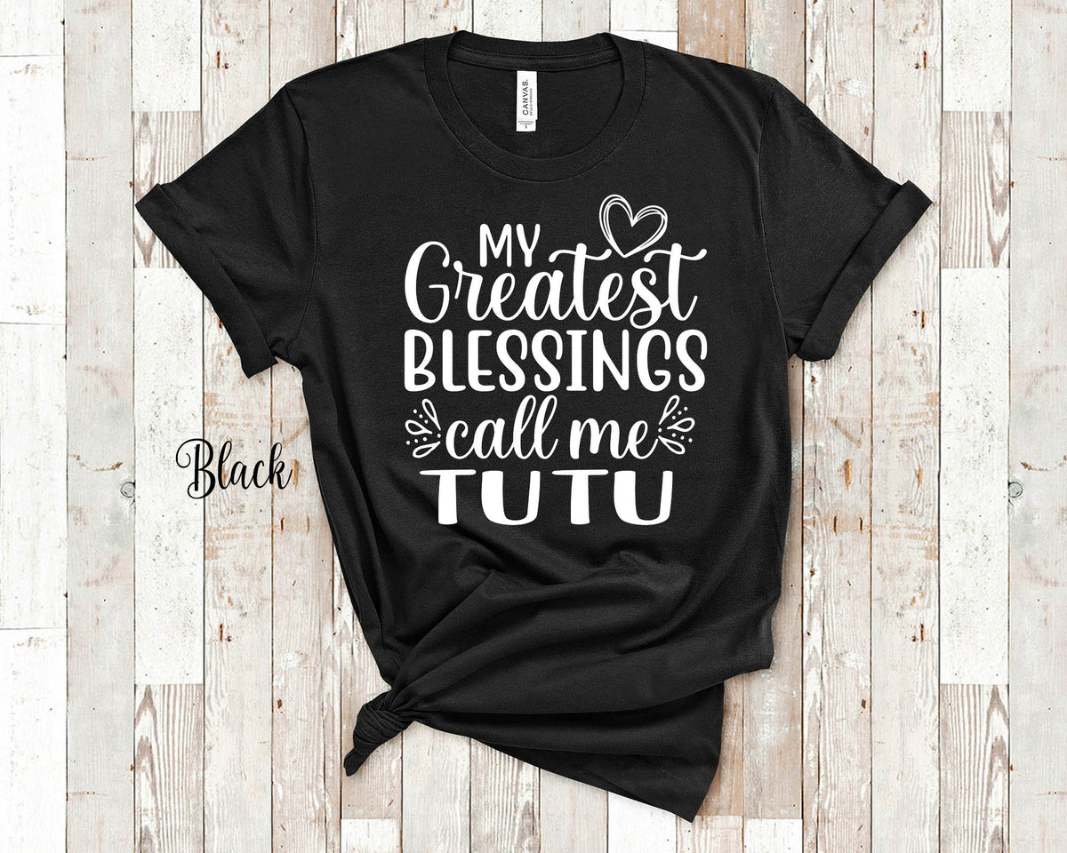 My Greatest Blessings Call Me Tutu Grandma Tshirt Hawaiian Grandmother Gift Idea for Mother39s Day Birthday Christmas or Pregnancy Reveal Graphic Tee – Bold Style · Perfect For Daily Wear