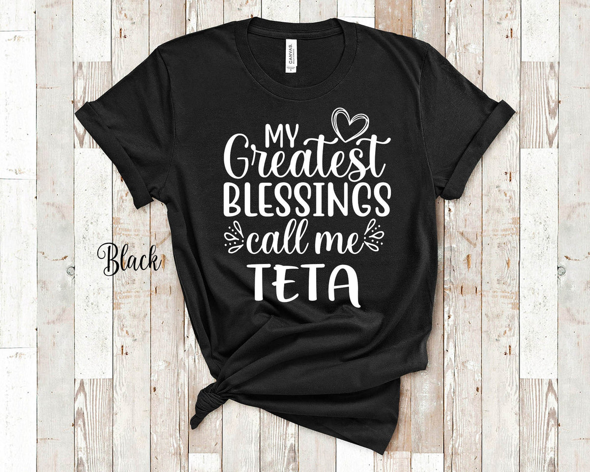 My Greatest Blessings Call Me Teta Grandma Tshirt Arabic Grandmother Gift Idea for Mother39s Day Birthday Christmas or Pregnancy Reveal Graphic Tee – Warm & Stylish · High-Quality Print