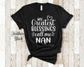 My Greatest Blessings Call Me Nan Grandma Tshirt Special Grandmother Gift Idea for Mother39s Day Birthday Christmas or Pregnancy Reveal Graphic Tee – Easygoing Wear · High-Quality Print