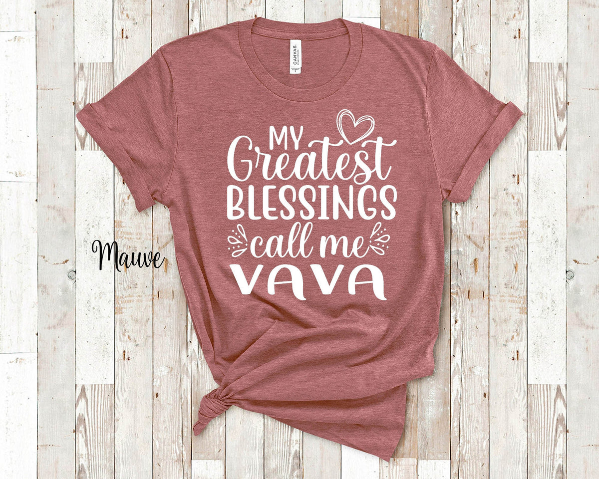 My Greatest Blessings Call Me Vava Grandma Tshirt Portuguese Grandmother Gift Idea for Mother39s Day Birthday Christmas or Pregnancy Reveal Graphic Tee – Warm & Stylish · Top Pick For Any Outfit