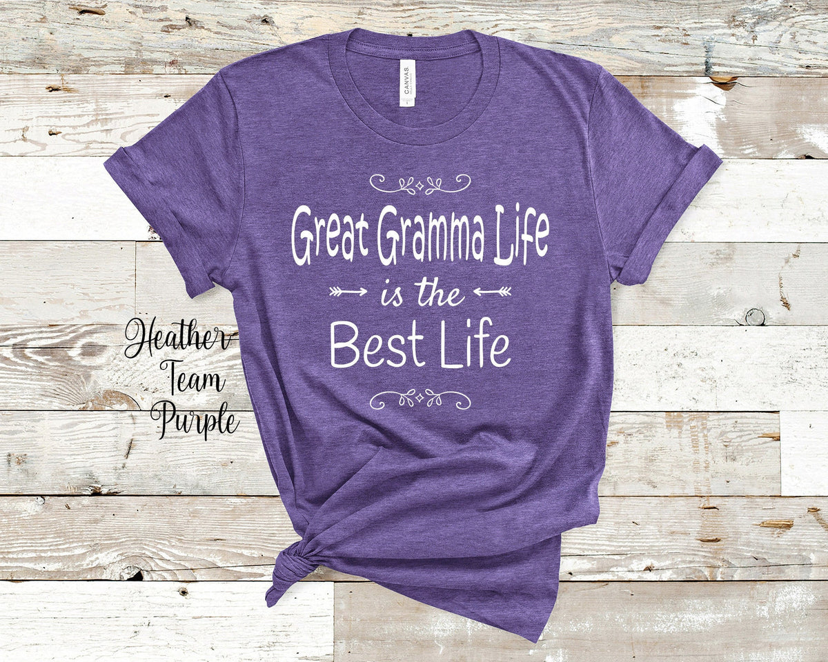 Great Gramma Life Is The Best Grandma Tshirt Special grandmother Gift Idea for Mother39s Day Birthday Christmas or Pregnancy Reveal Graphic Tee – Aesthetic Look · Trending Graphic Apparel