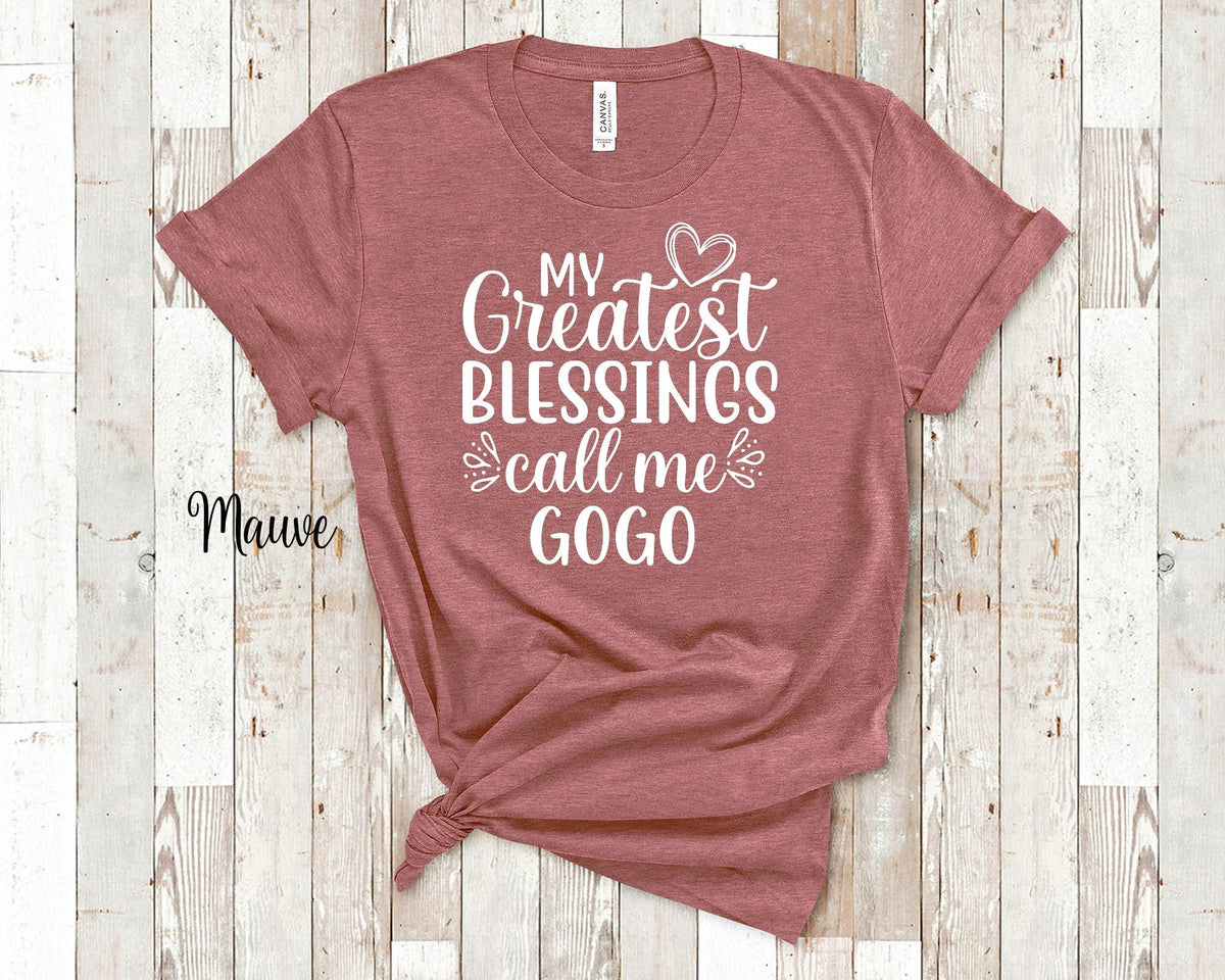 My Greatest Blessings Call Me Gogo Grandma Tshirt Zulu Grandmother Gift Idea for Mother39s Day Birthday Christmas or Pregnancy Reveal Graphic Tee – Soft Feel · High-Quality Print