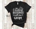 My Greatest Blessings Call Me Gram Grandma Tshirt Special Grandmother Gift Idea for Mother39s Day Birthday Christmas or Pregnancy Reveal Graphic Tee – Feel-Good Design · Must-Have Style
