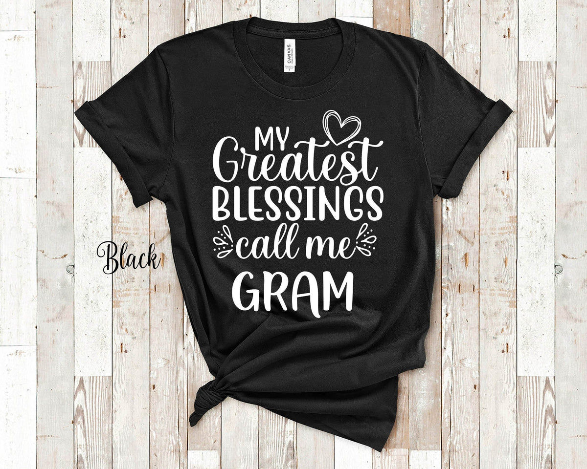 My Greatest Blessings Call Me Gram Grandma Tshirt Special Grandmother Gift Idea for Mother39s Day Birthday Christmas or Pregnancy Reveal Graphic Tee – Feel-Good Design · Must-Have Style