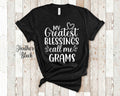 My Greatest Blessings Call Me Grams Grandma Tshirt Special Grandmother Gift Idea for Mother39s Day Birthday Christmas or Pregnancy Reveal Graphic Tee – Cozy Vibes · Great Gift For Fans