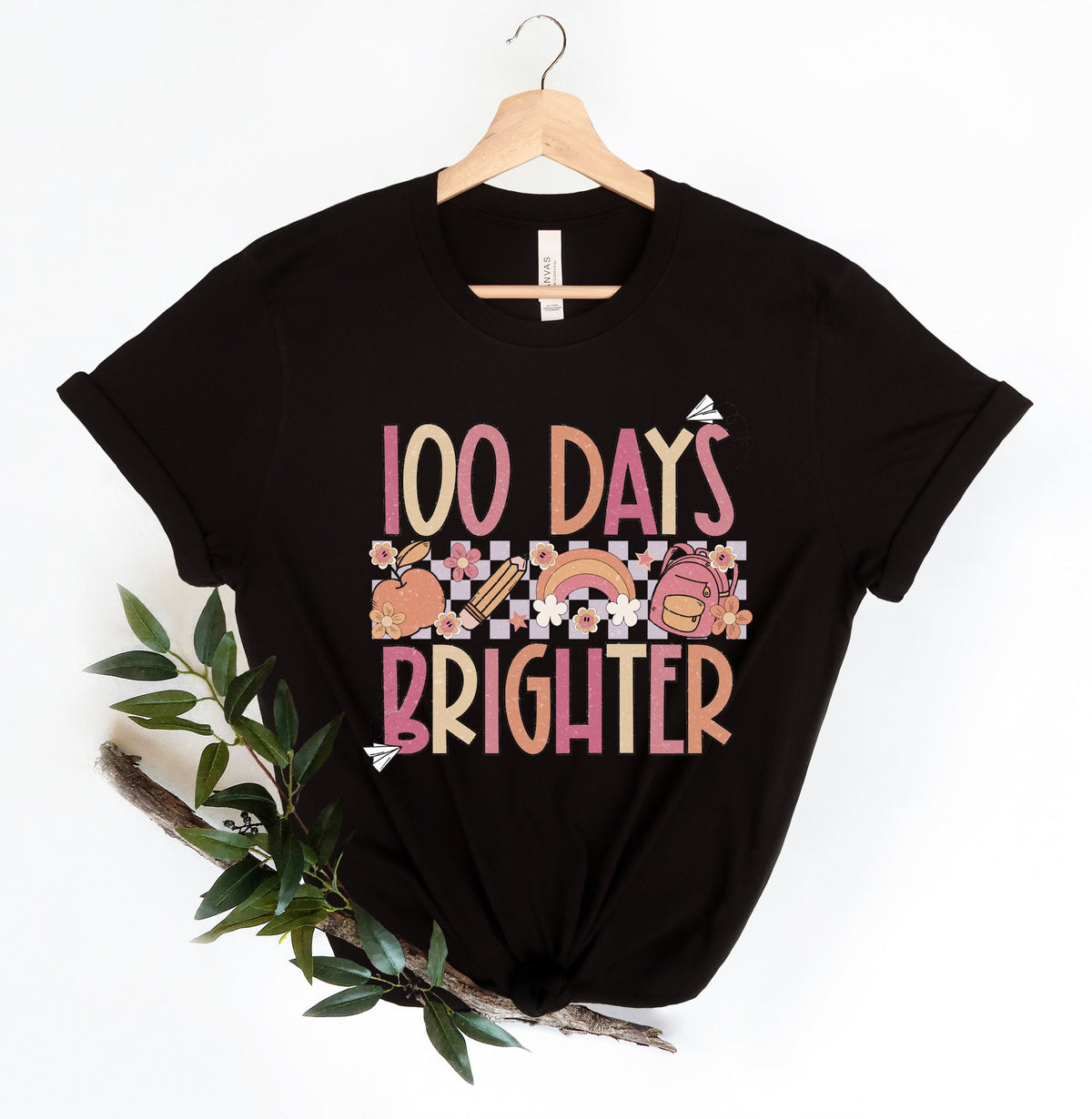 100 Days Brighter shirt100 Days Brighter ShirtTeacher Shirt100th Day Of SchoolBack To School ShirtTeacher Appreciationgirly school Tee Graphic Tee – Easygoing Wear · Great Gift For Fans