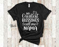 My Greatest Blessings Call Me Nama Grandma Tshirt Special Grandmother Gift Idea for Mother39s Day Birthday Christmas or Pregnancy Reveal Graphic Tee – Bold Style · Great Gift For Fans
