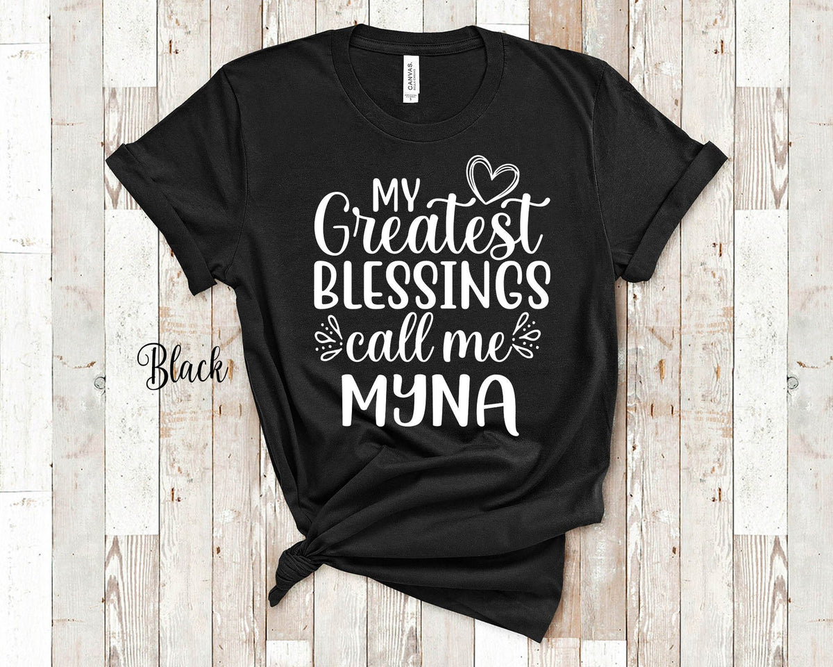 My Greatest Blessings Call Me Myna Grandma Tshirt Special Grandmother Gift Idea for Mother39s Day Birthday Christmas or Pregnancy Reveal Graphic Tee – Feel-Good Design · Top Pick For Any Outfit