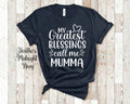 My Greatest Blessings Call Me Mumma Grandma Tshirt Finnish Grandmother Gift Idea for Mother39s Day Birthday Christmas or Pregnancy Reveal Graphic Tee – Feel-Good Design · Top Pick For Any Outfit
