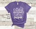 My Greatest Blessings Call Me Mamie Grandma Tshirt French Grandmother Gift Idea for Mother39s Day Birthday Christmas or Pregnancy Reveal Graphic Tee – Everyday Comfort · High-Quality Print