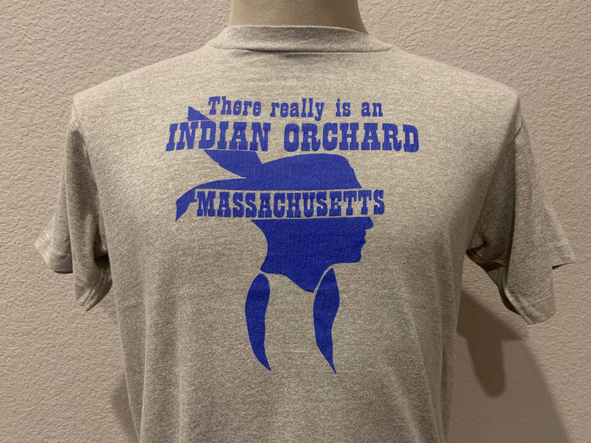 Vintage 80s Massachusetts There really is an Indian Orchard Gray T Shirt Size M Graphic Tee – Warm & Stylish · Great Gift For Fans
