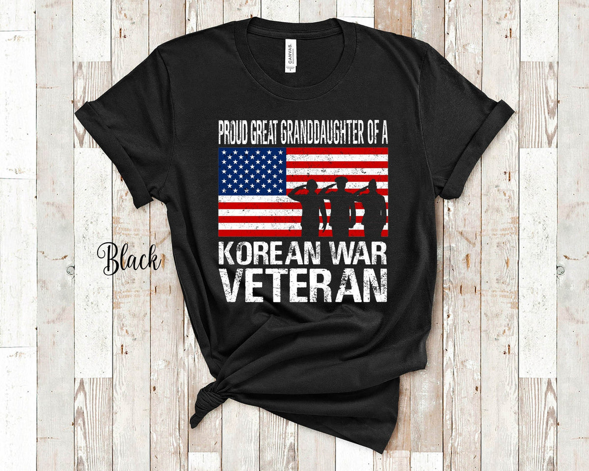 Proud Great Granddaughter of a Korean War Veteran Matching Family Shirt for Memorial Day Veterans Day Flag Day July 4th Mothers Day Gift Graphic Tee – Soft Feel · Top Pick For Any Outfit