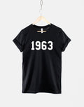 1963 60th Birthday Shirt Made In Year Numbers TShirt Graphic Tee – Bold Style · High-Quality Print