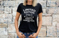 Womens 81st Birthday T Shirt Top Shirt Gift Present Eighty Limited Edition Year 1943 Aged To Perfection 81st Birthday Gift For Her Graphic Tee – Cozy Vibes · Trending Graphic Apparel