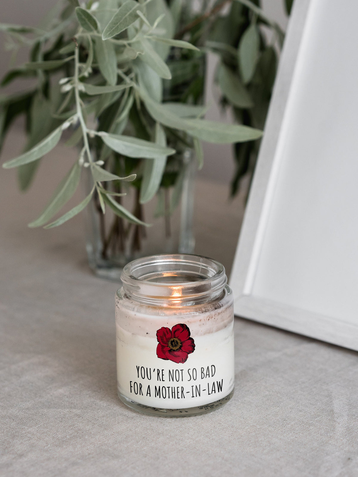 MotherInLaw Gift Mother In Law Funny Present Mother39s Day Gift Vanilla Scented Candle Husband39s Mother Gift Not So Bad Graphic Tee – Everyday Comfort · Trending Graphic Apparel