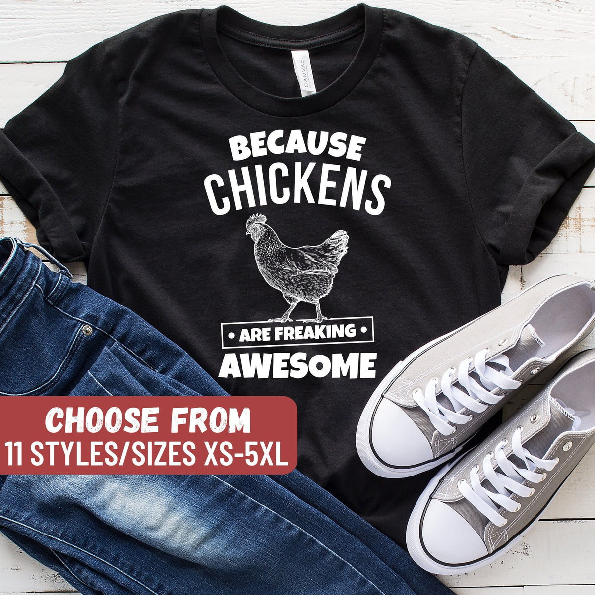Funny Chicken Shirt Farm Shirt Farm Family Shirt Chicken Tee Farmer Shirt Farmer Gift Because Chickens Are Freaking Awesome TShirt Graphic Tee – Everyday Comfort · Perfect For Daily Wear