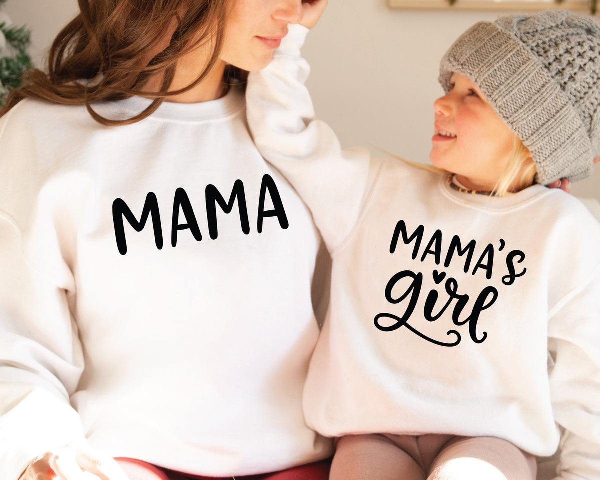 Mama and Mama39s Girl Sweatshirt Mom and Girl Sweater Mom and Mama39s Girl Matching Sweatshirt Mother39s Day Gift Mother39s Day Sweatshirt Sweatshirt – Fan Favorite · High-Quality Print