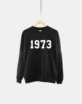 1973 50th Birthday Sweatshirt Made In Year Numbers Sweater Sweatshirt – Everyday Comfort · Great Gift For Fans