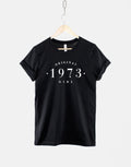 Original 1973 Girl Womens Vintage 50th Birthday Shirt Ladies Birth Year Numbers TShirt Graphic Tee – Premium Graphic · High-Quality Print