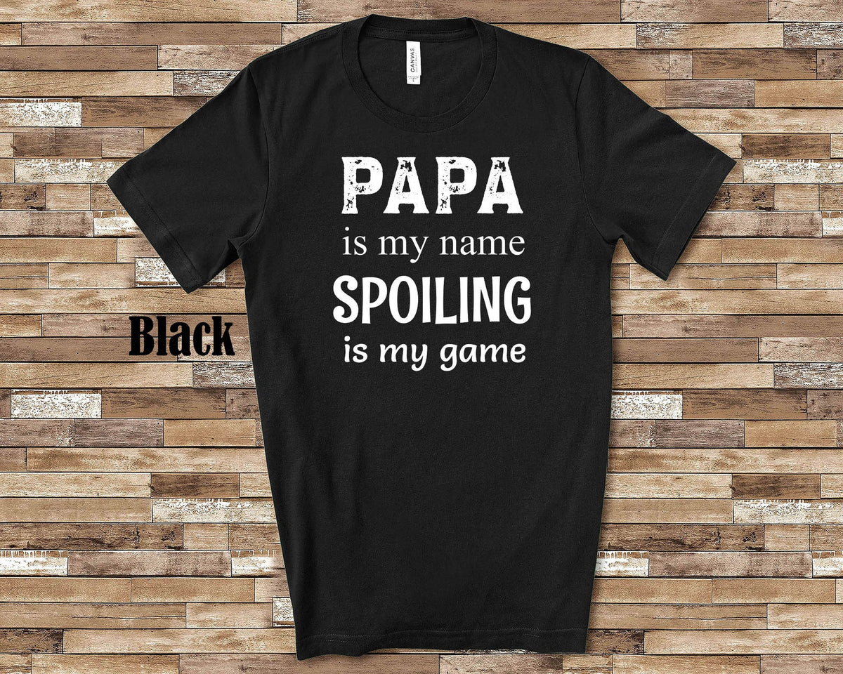Papa Is My Name Grandpa Tshirt Special Grandfather Gift Idea for Father39s Day Birthday Christmas or Pregnancy Reveal Announcement Graphic Tee – Easygoing Wear · Must-Have Style