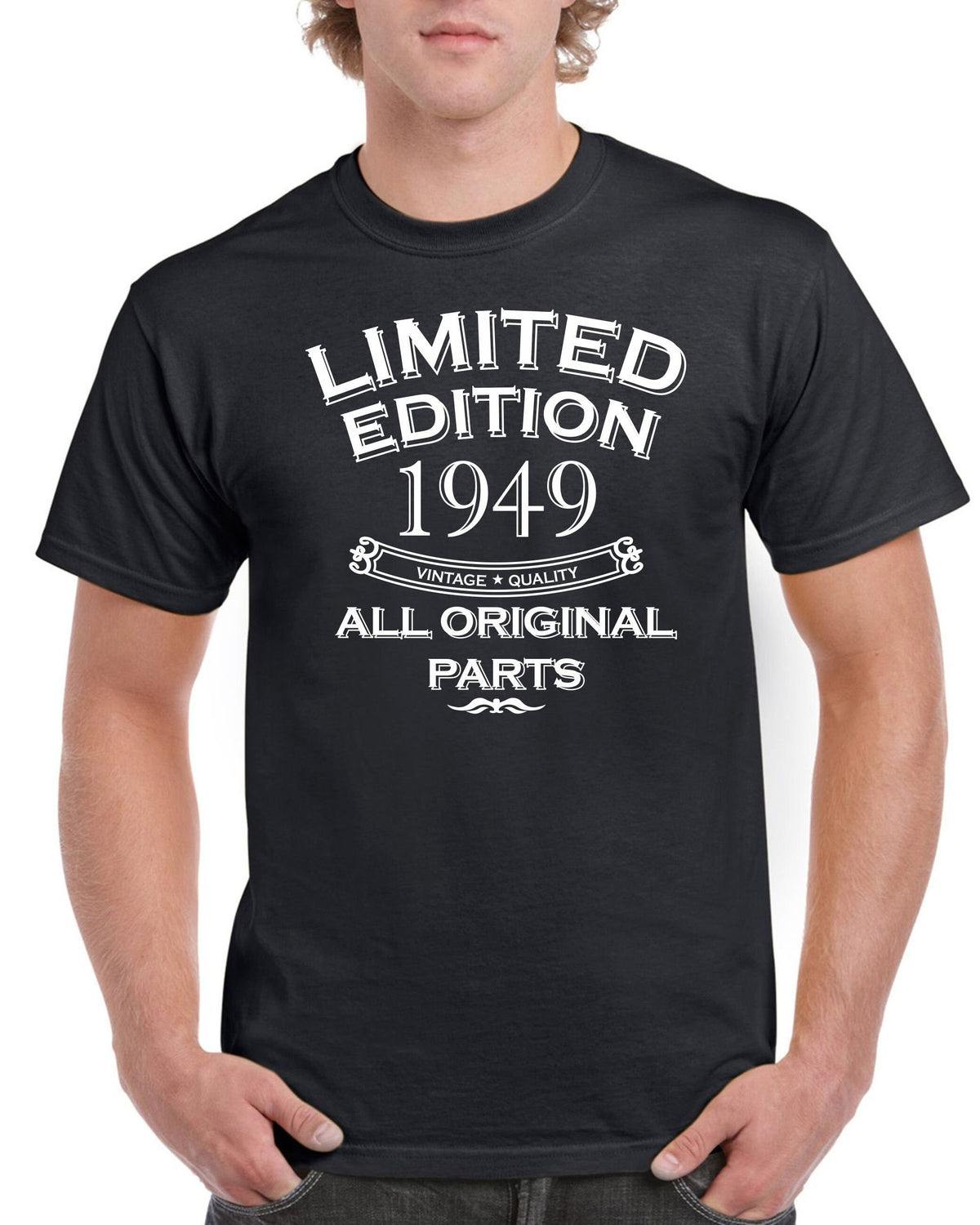 Custom Men39s 70th Birthday Gift TShirts Limited Edition 1953 All Original Parts Funny Cotton Tee 70 Years Old Graphic Tee – Soft Feel · Perfect For Daily Wear