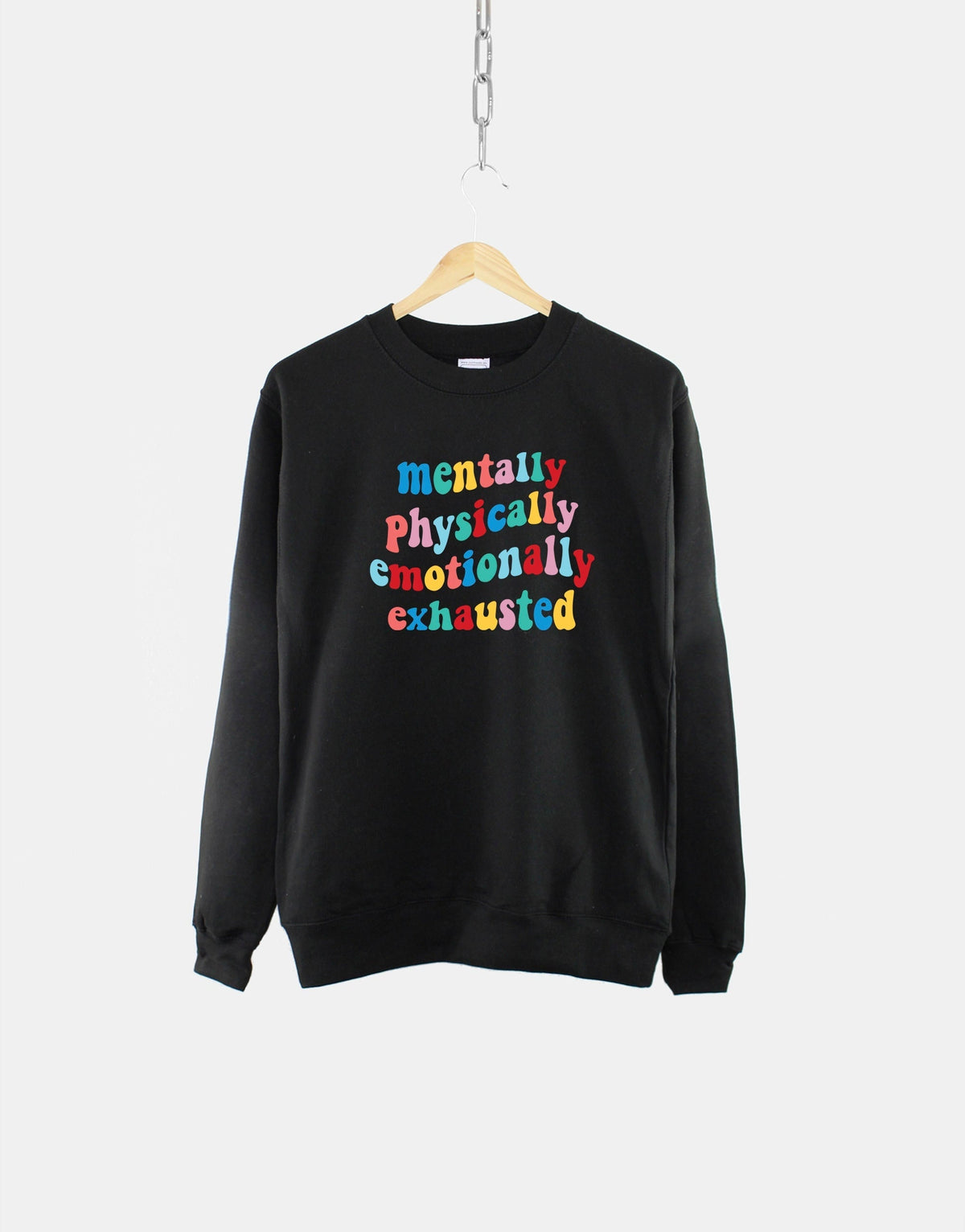 Retro Mental Health Sweatshirt Retro Colours Mental Health Sweater Groovy Womens Positive Slogan Sweatshirt Sweatshirt – Premium Graphic · Great Gift For Fans