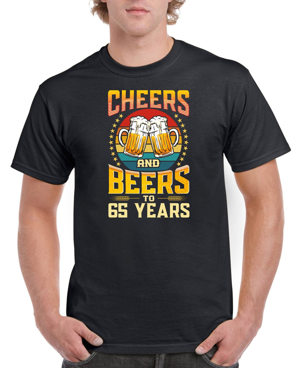 Mens 65th Birthday Gifts Sixty Five Cheers Beers To 65 Years Funny Old Shirt Tee T Shirt Graphic Tee – Easygoing Wear · Perfect For Daily Wear