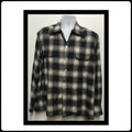 HR053 195039s vintage reproduction Hollywood Rogue rayon blend shadow plaid shirt Graphic Tee – Bold Style · Must-Have Style