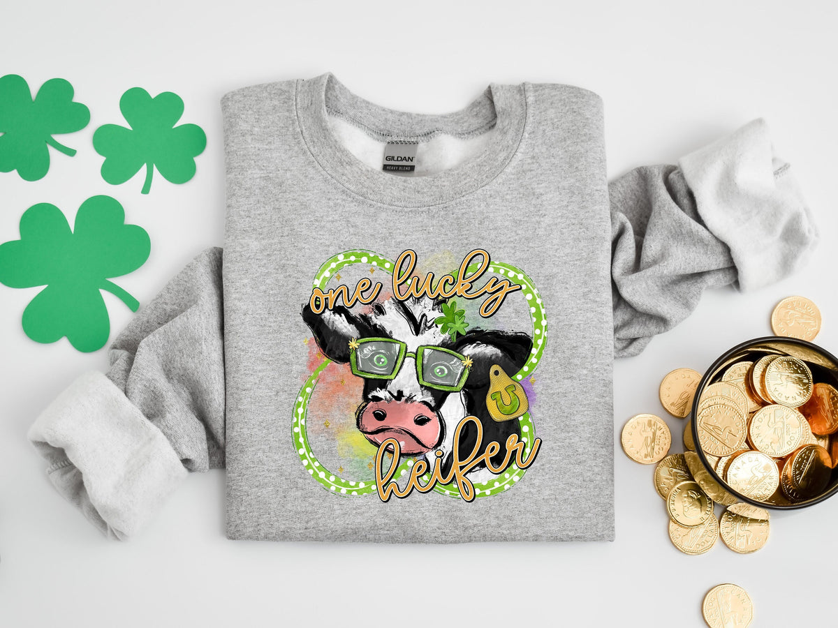 One Lucky Heifer ShirtShamrock ShirtLucky ShirtSt Patricks Day ShirtPatricks Day ShirtSt Patricks ShirtPatricks Day TeeLucky Tee Graphic Tee – Easygoing Wear · High-Quality Print