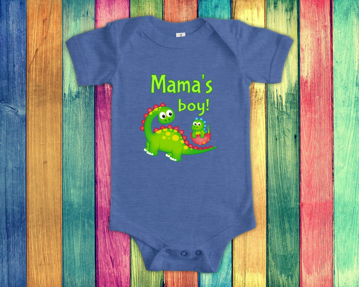 Mama39s Boy Cute Grandmother Name Dinosaur Baby Bodysuit Tshirt or Toddler Shirt for a Special Grandmother Gift or Pregnancy Reveal Graphic Tee – Easygoing Wear · Must-Have Style