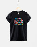 Retro Mental Health TShirt Retro Colours Mental Health Shirt Groovy Womens Positive Slogan Tshirt Graphic Tee – Feel-Good Design · High-Quality Print