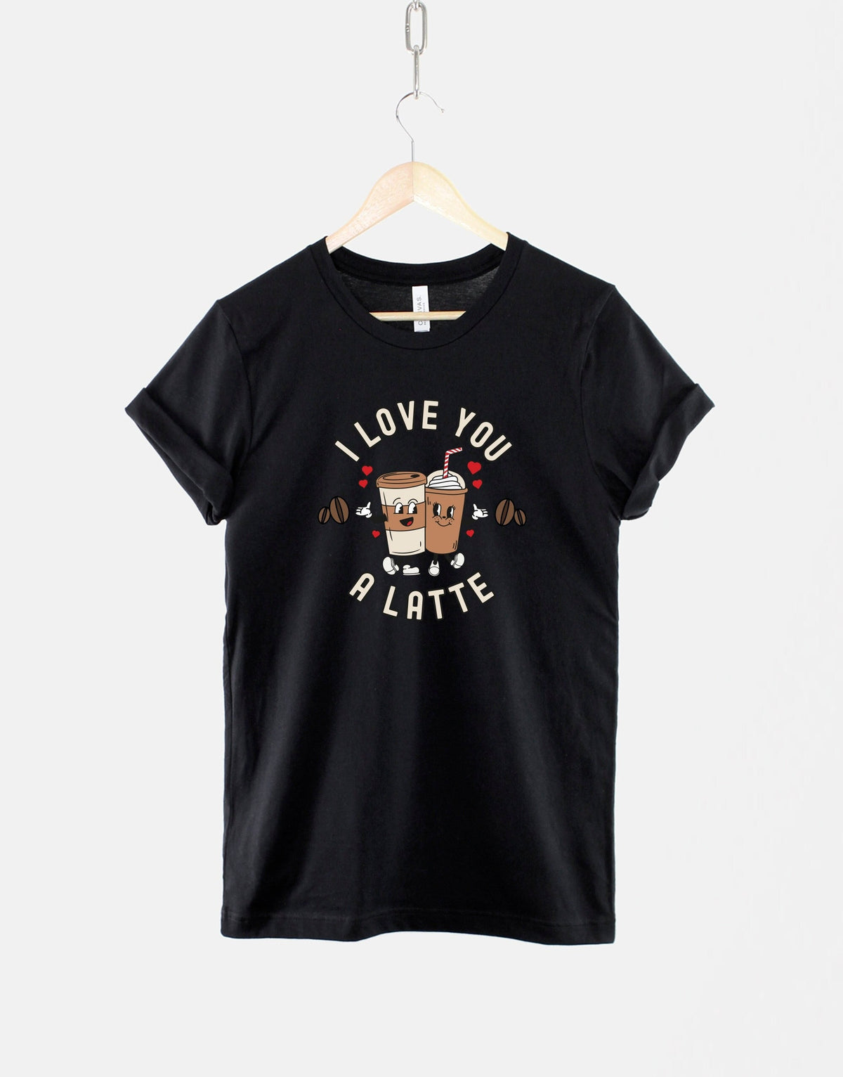 I Love You A Latte TShirt Retro Coffee Tshirt Gift for Caffeine Addict shirt Retro Coffee Character TShirt Graphic Tee – Fan Favorite · Perfect For Daily Wear
