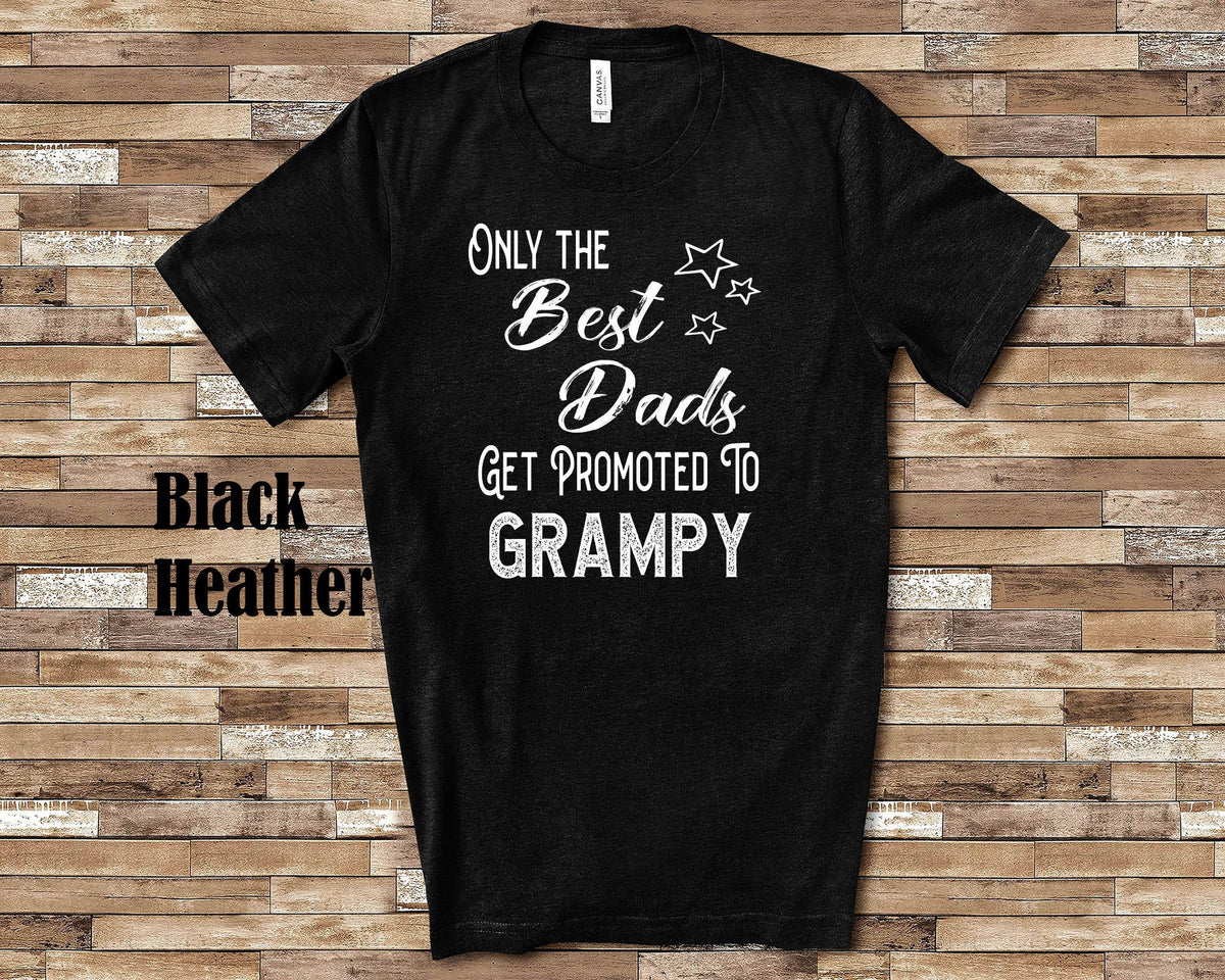 The Best Dads Get Promoted to Grampy Grandpa Tshirt Special Grandfather Gift Idea for Father39s Day Birthday Christmas or Pregnancy Reveal Graphic Tee – Feel-Good Design · Must-Have Style