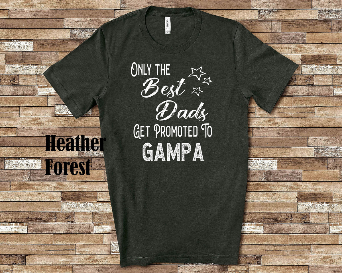 The Best Dads Get Promoted to Gampa Grandpa Tshirt Special Grandfather Gift Idea for Father39s Day Birthday Christmas or Pregnancy Reveal Graphic Tee – Feel-Good Design · High-Quality Print
