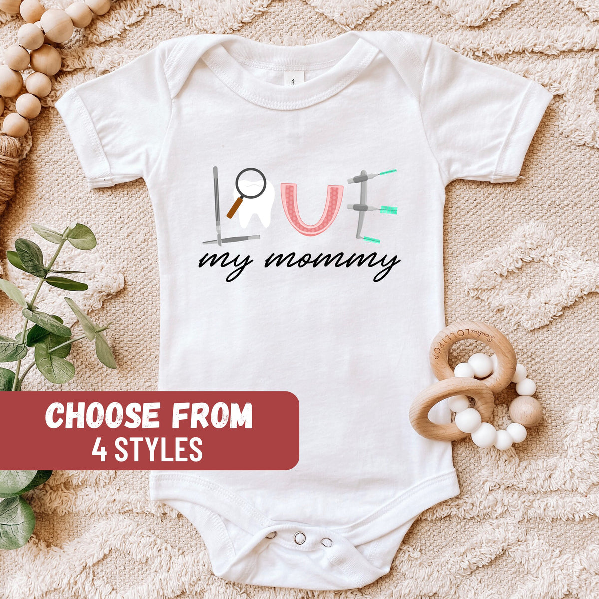 Funny Baby Bodysuit Dental Hygienist Baby Gift Orthodontist Baby Gift Cute Baby Clothes Baby Tees Love My Mommy Dentist Baby Bodysuit Graphic Tee – Easygoing Wear · Top Pick For Any Outfit