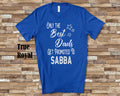 The Best Dads Get Promoted to Sabba Grandpa Tshirt Jewish Grandfather Gift Idea for Father39s Day Birthday Christmas or Pregnancy Reveal Graphic Tee – Everyday Comfort · Top Pick For Any Outfit