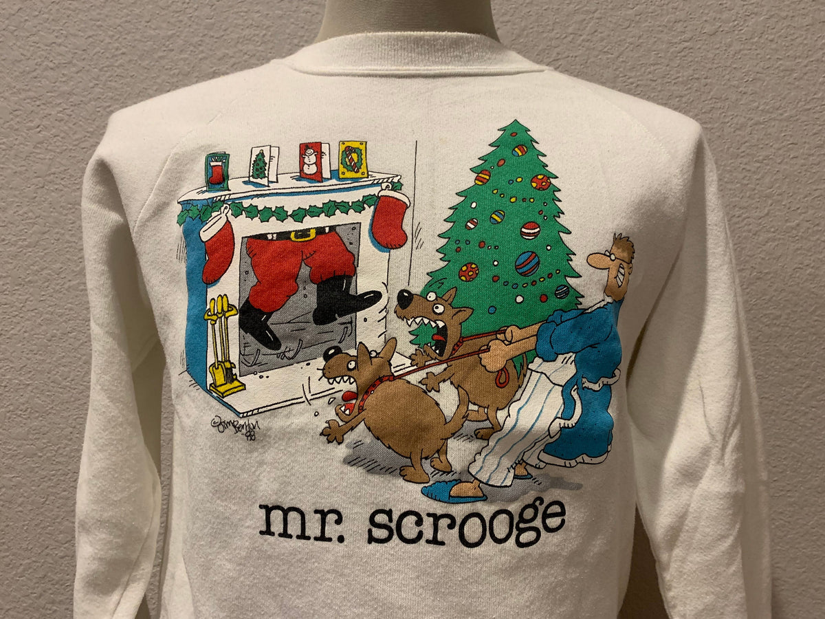 Vintage 9039s Mr Scrooge funny White Crewneck Sweatshirt S Sweatshirt – Soft Feel · Top Pick For Any Outfit